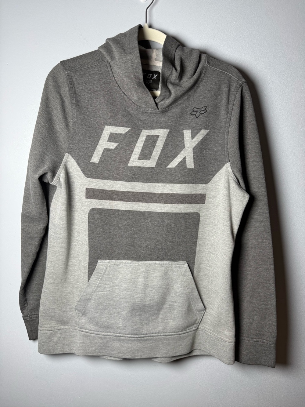 Fox Grey Two-Tone Logo Hoodie